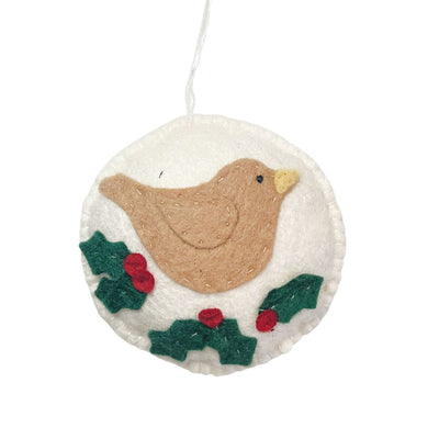 Whimsical Felt Bird Ornament