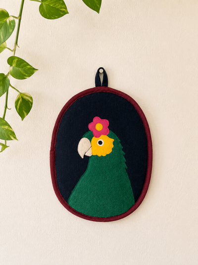 Bonito the Parrot Potholder - Frida-Inspired Kitchen Decor