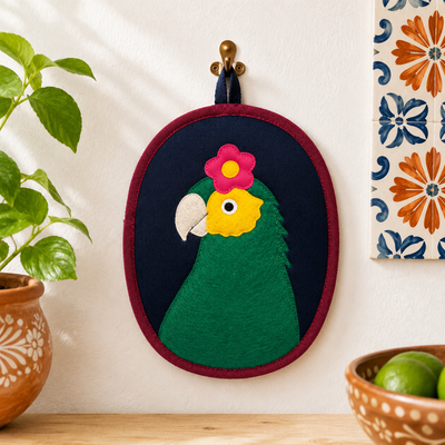 Bonito the Parrot Potholder - Frida-Inspired Kitchen Decor