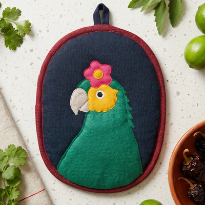 Bonito the Parrot Potholder - Frida-Inspired Kitchen Decor