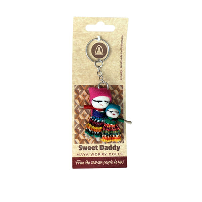 Daddy & Me Guatemalan Worry Doll Keychain