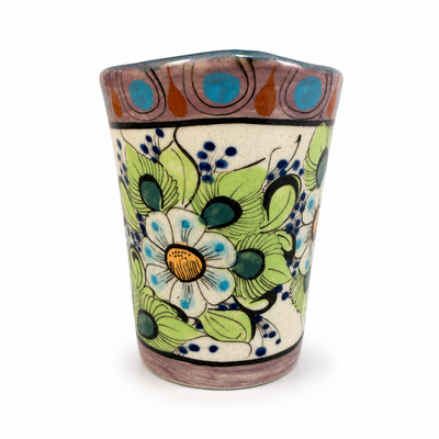 Floral Hummingbird Vase – Hand-Painted Guatemalan Ceramic