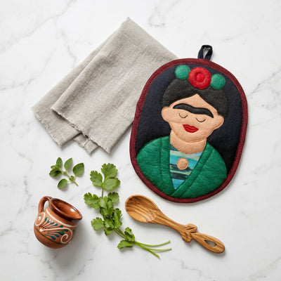 Frida the Artist Potholder - Frida-Inspired Kitchen Decor