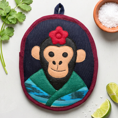 Fulang-Chang the Monkey Potholder - Frida-Inspired Kitchen Decor