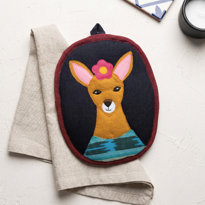 Granizo the Deer Potholder - Frida-Inspired Kitchen Decor