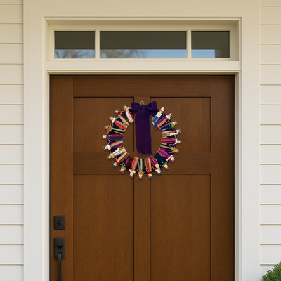 Medium Worry Doll Wreath - Purple