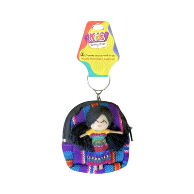 Guatemalan Worry Doll Backpack Charm & Keychain
