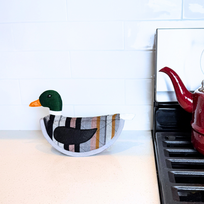 Mallard Duck Pot Holder In Kitchen
