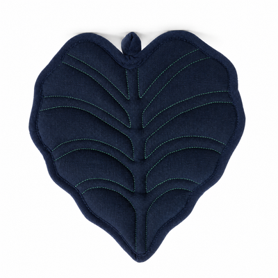 Navy Canopy Leaf Potholder - Frida-Inspired Kitchen Decor
