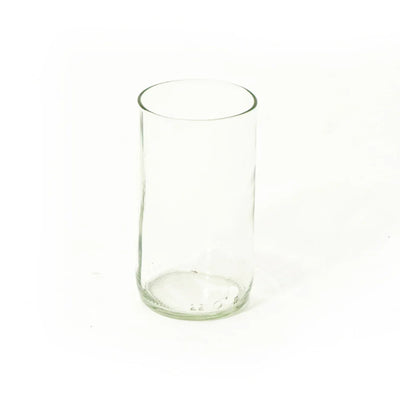 Reclaimed Clear Glass Tall Tumblers – Set of 4 clear