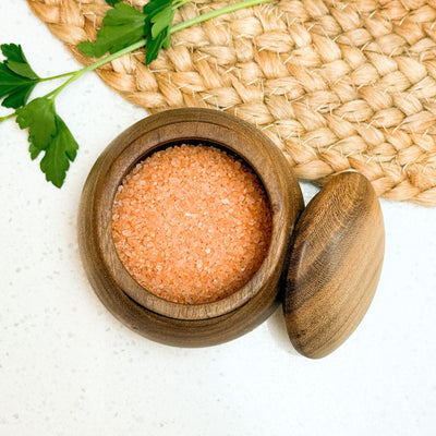 Reclaimed Wood Salt Box with Lid salt