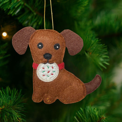 Stole Santa's Cookie Dachshund Ornament