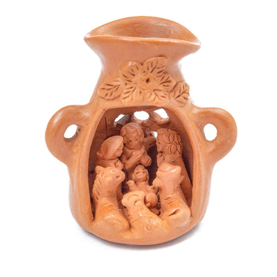 Terracotta Vessel Nativity Scene