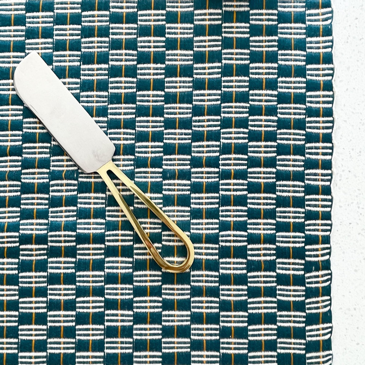 Turquoise Honeycomb Woven Placemat