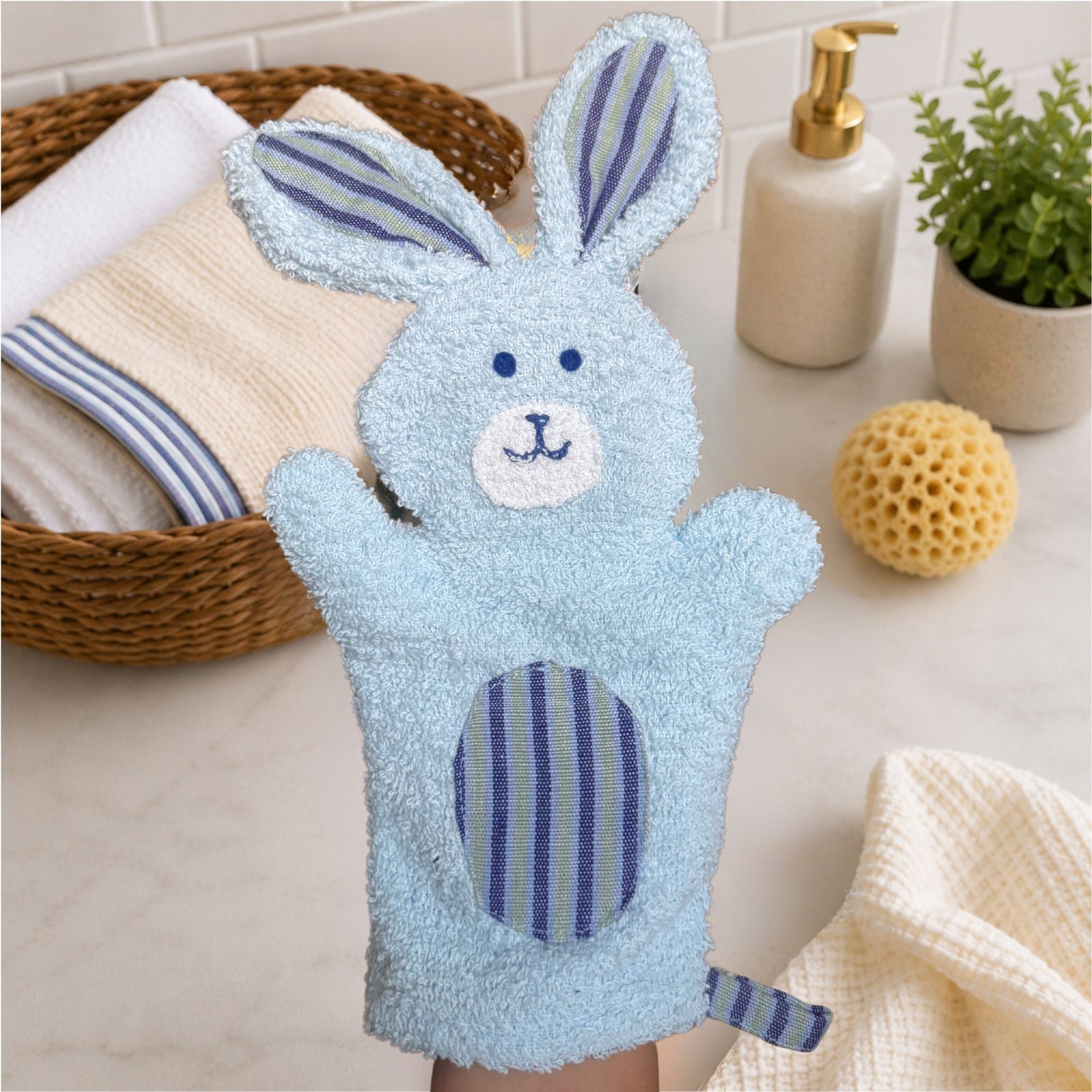 Bunny Puppet Washcloth