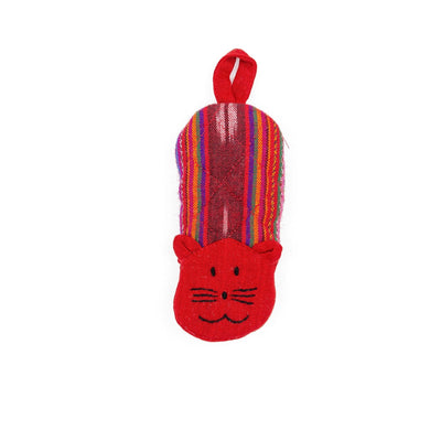 Fair Trade Cat Skillet Handle Holder Red