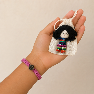 Guatemalan Worry Doll with Bracelet