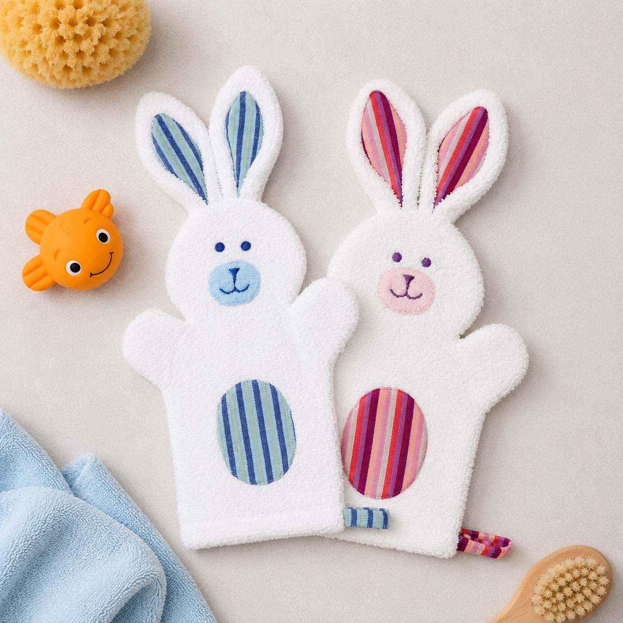 Bunny Puppet Washcloth