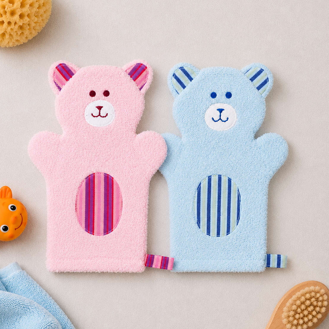 Bear Puppet Washcloth