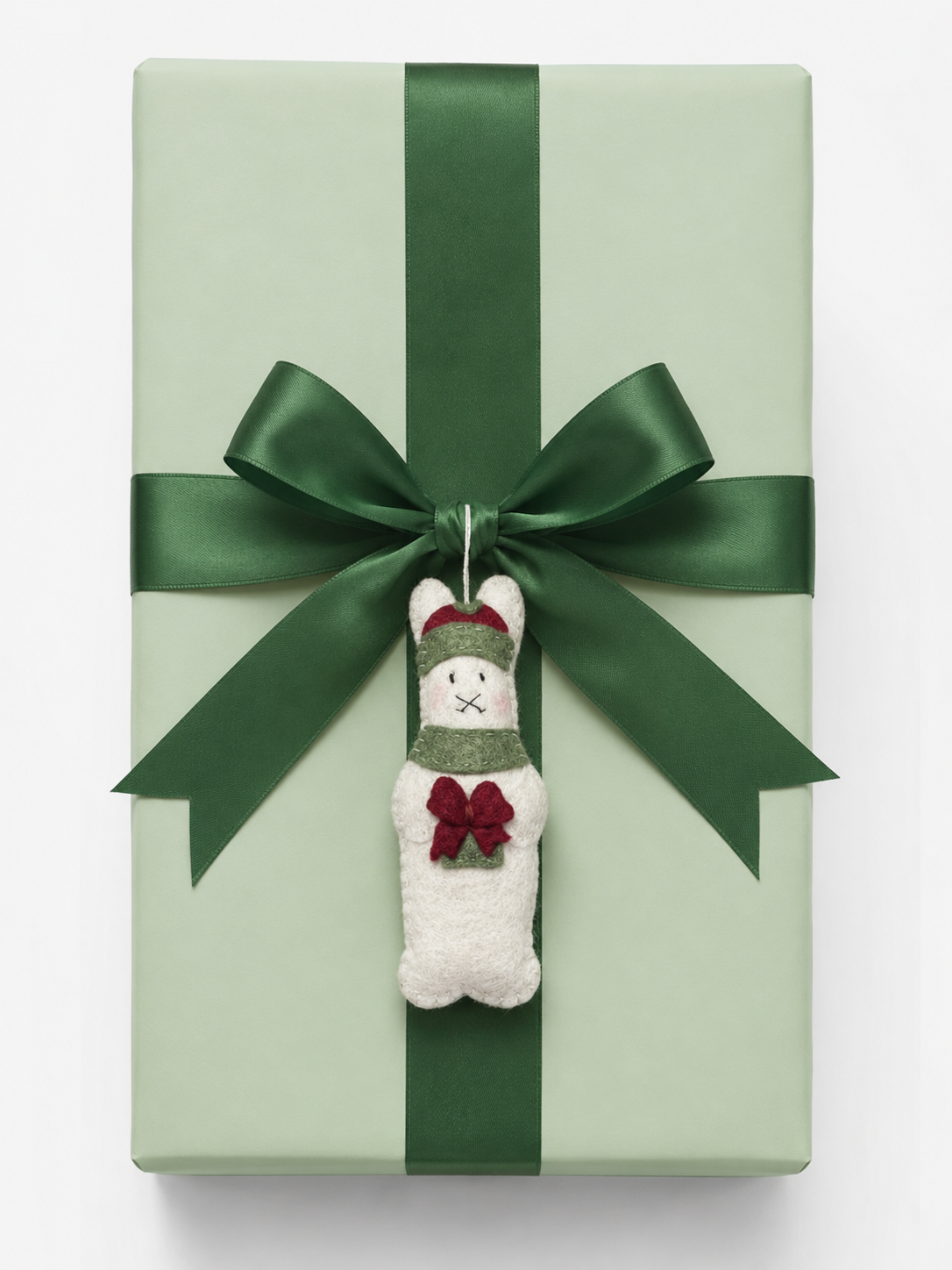 Whimsical Felt Bunny Ornament