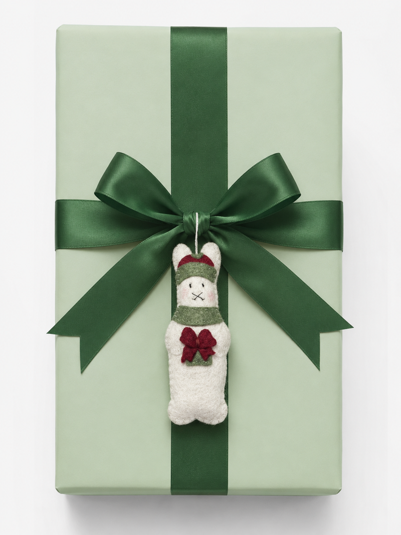 Whimsical Felt Bunny Ornament