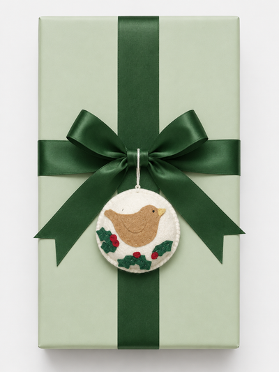 Whimsical Felt Bird Ornament