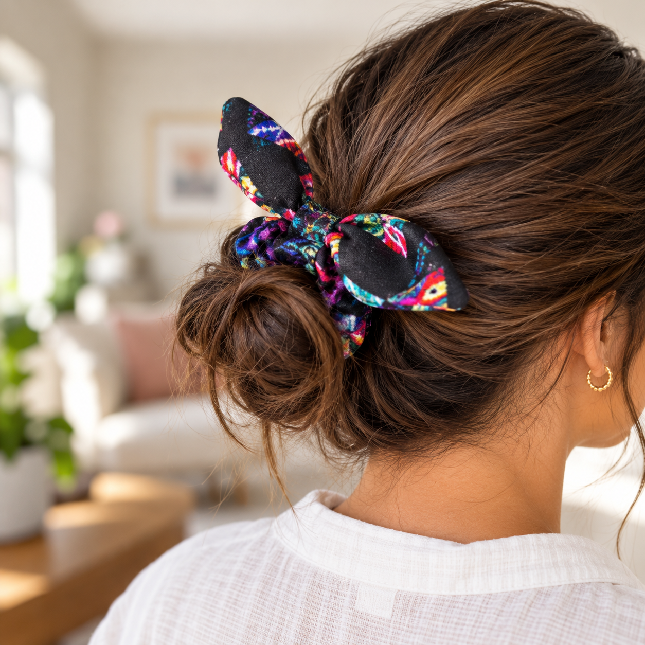 Small Paca Reclaimed Tie Scrunchie Set Of 3