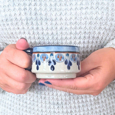 Guatemalan Hand-Painted Ceramic Cortado Cup