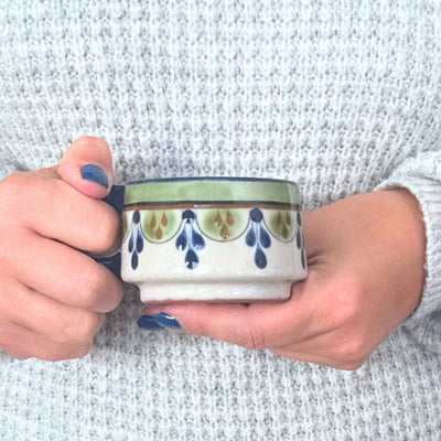 Guatemalan Hand-Painted Ceramic Cortado Cup