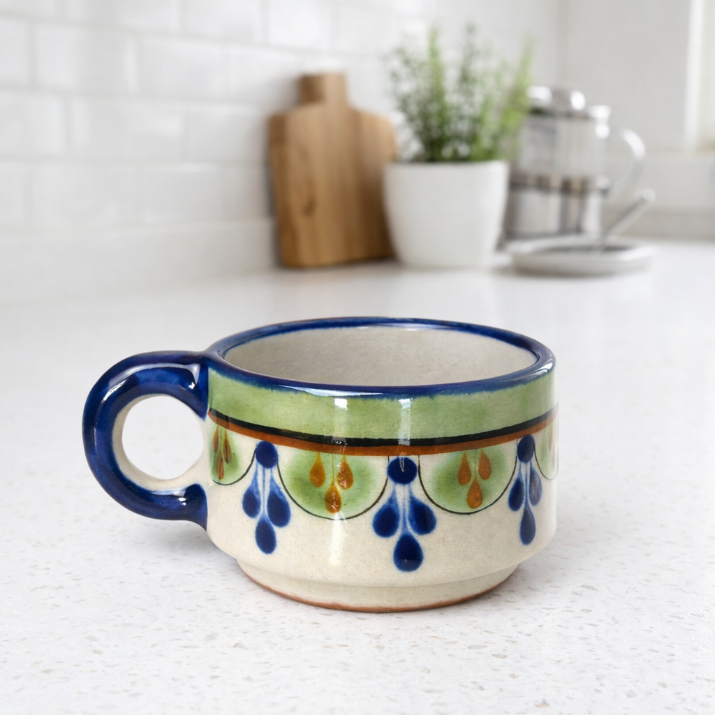 Guatemalan Hand-Painted Ceramic Cortado Cup
