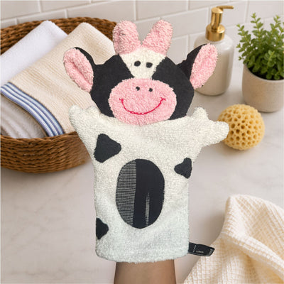 Cow Puppet Washcloth