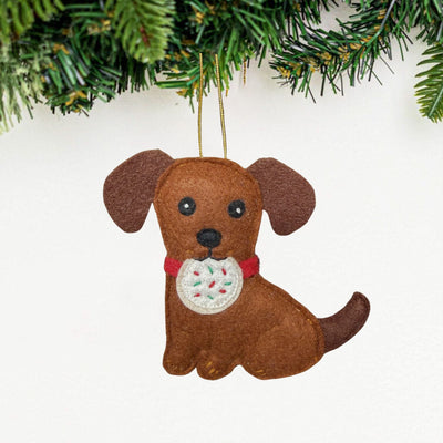 Stole Santa's Cookie Dachshund Ornament