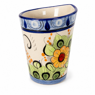 Floral Hummingbird Vase – Hand-Painted Guatemalan Ceramic