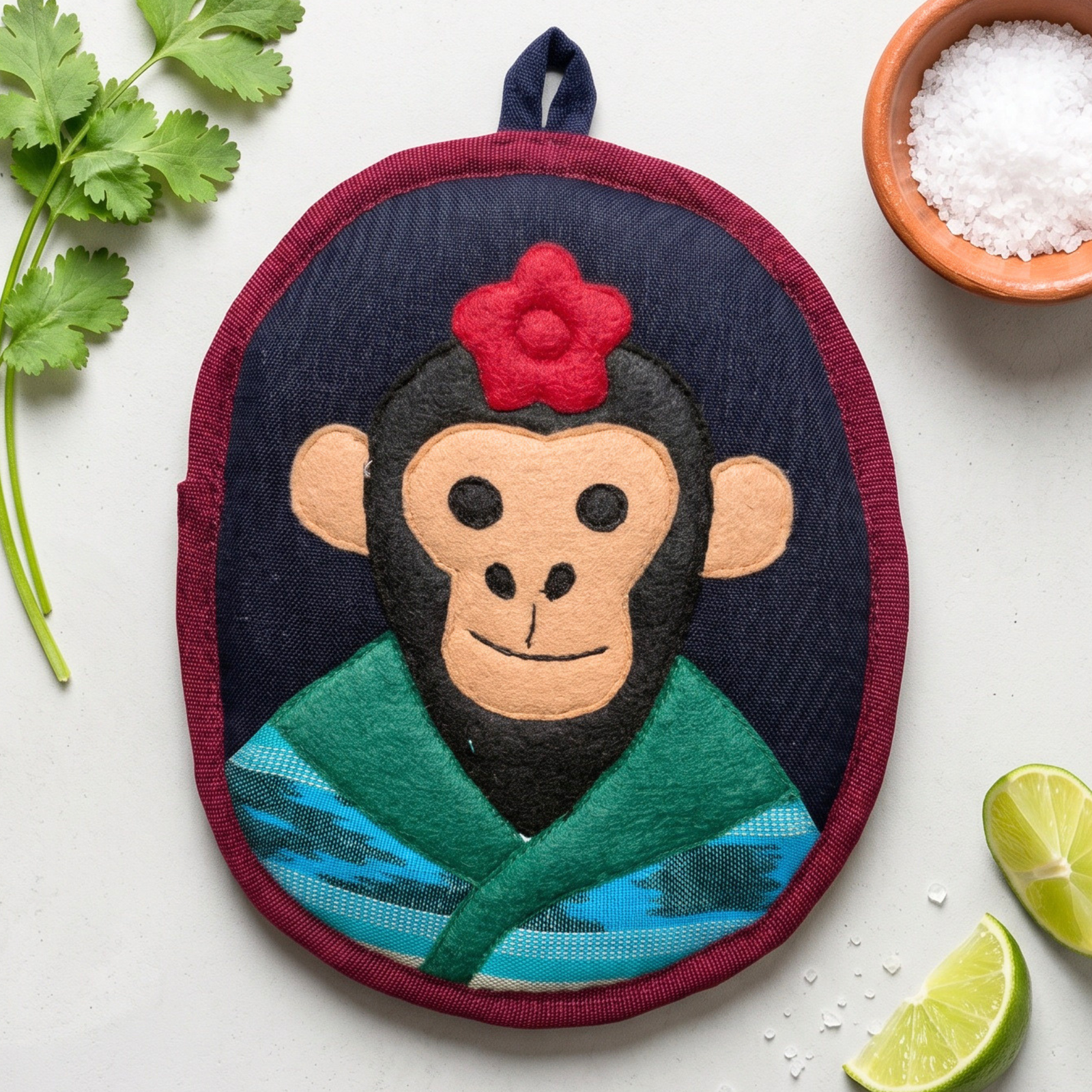 Fulang-Chang the Monkey Potholder - Frida-Inspired Kitchen Decor