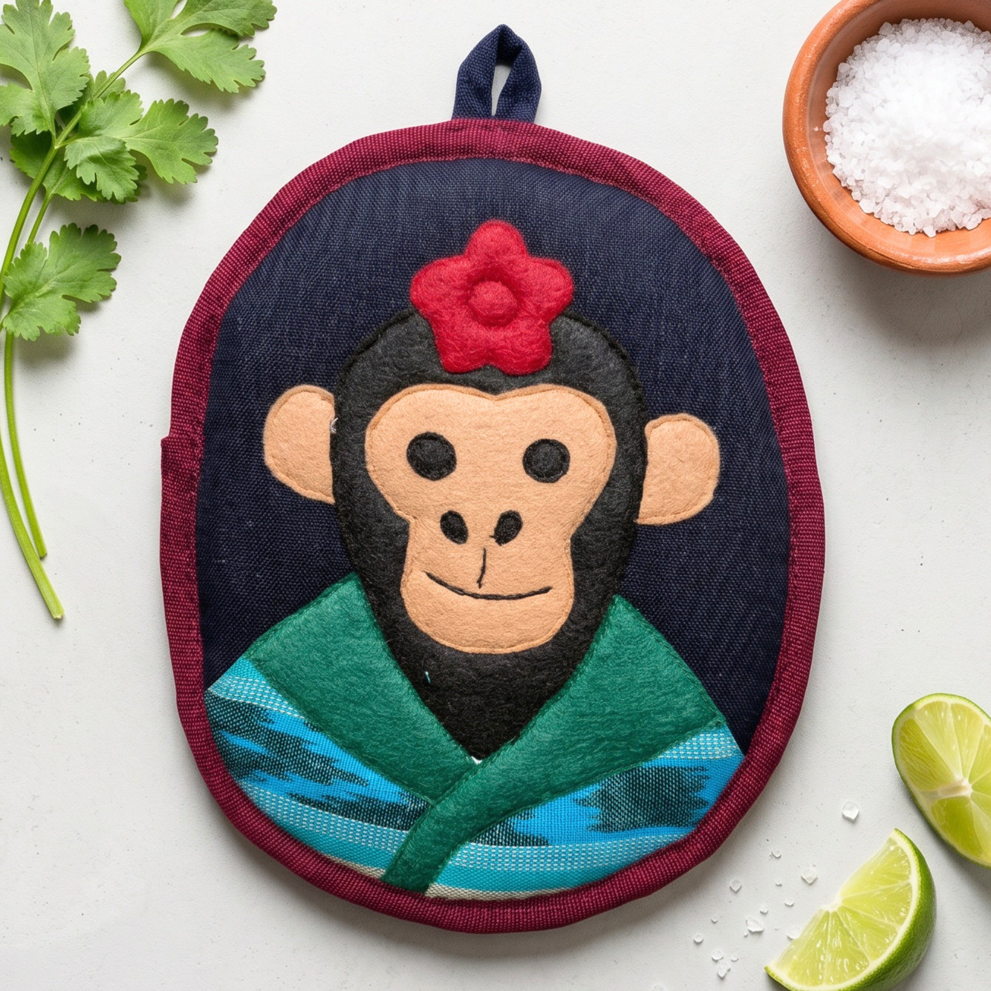 Fulang-Chang the Monkey Potholder - Frida-Inspired Kitchen Decor