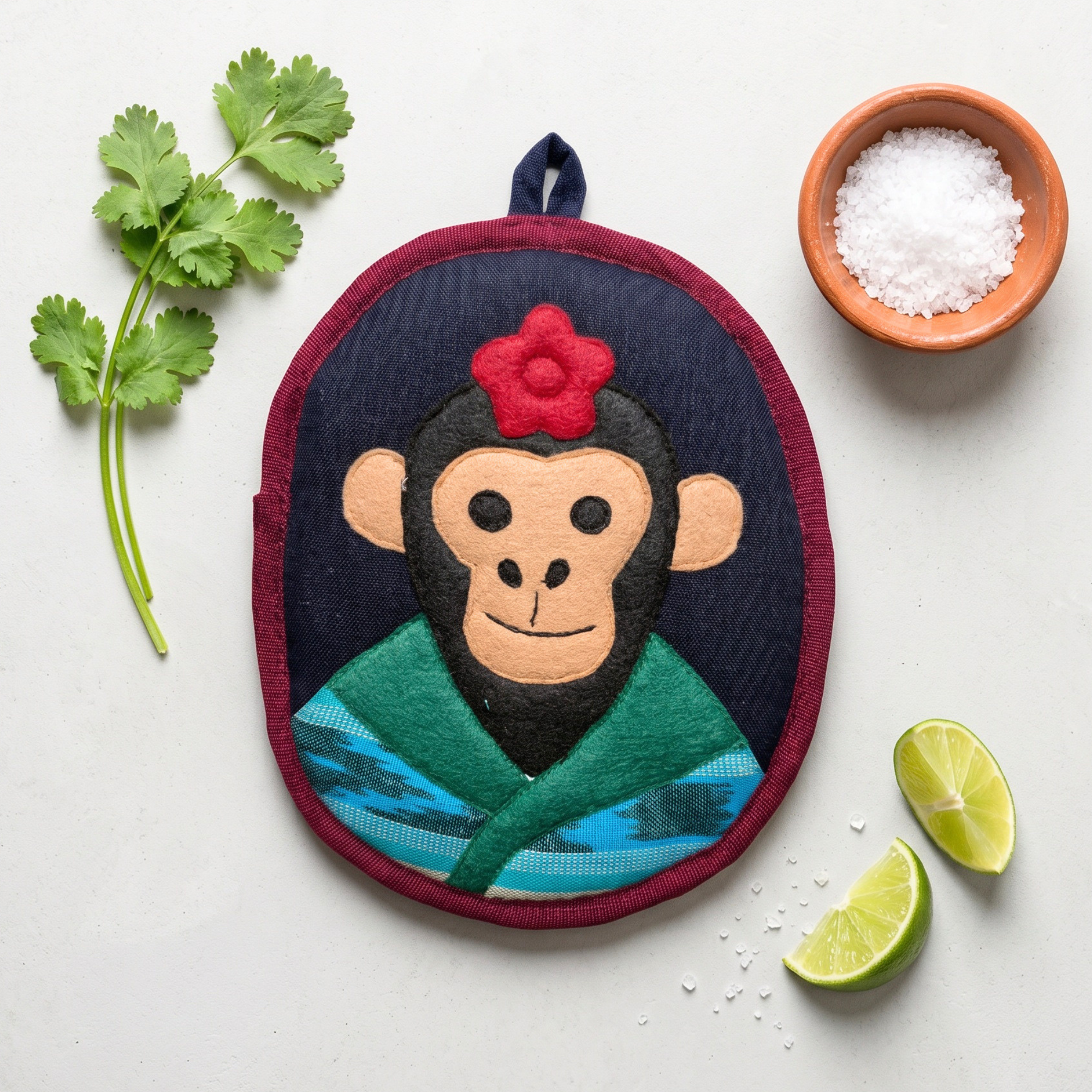 Fulang-Chang the Monkey Potholder - Frida-Inspired Kitchen Decor