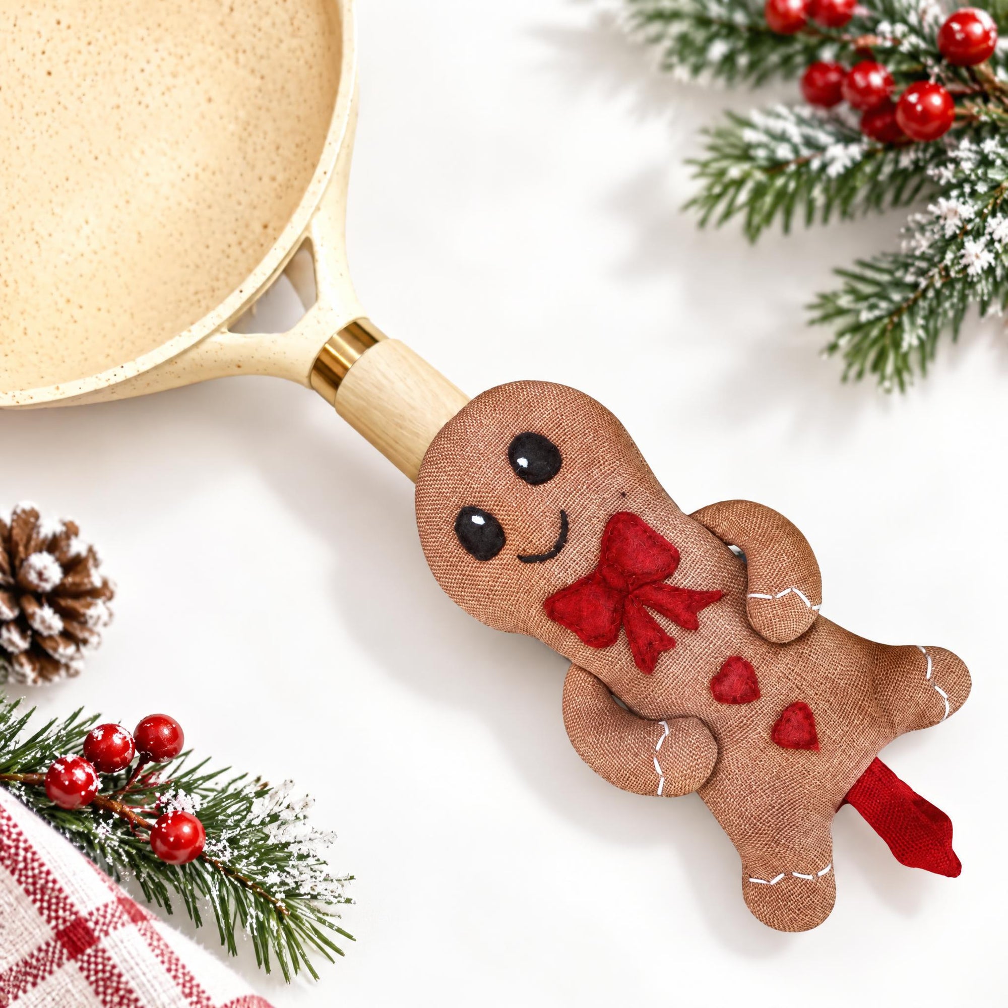 Gingerbread Man Skillet Handle Holder