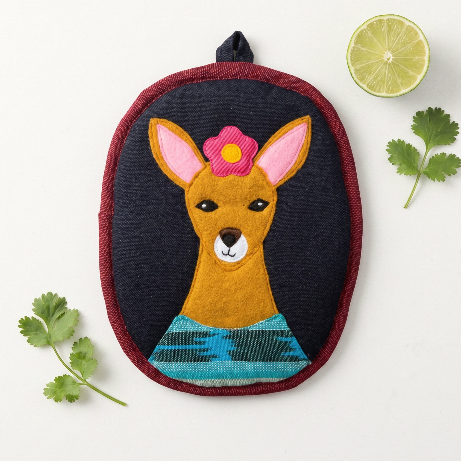 Granizo the Deer Potholder - Frida-Inspired Kitchen Decor