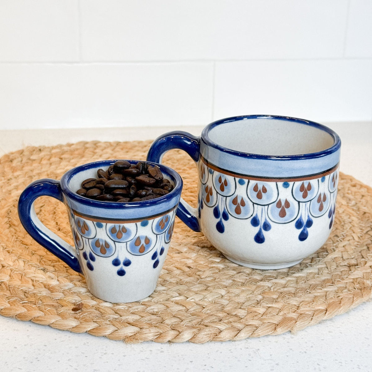 Guatemalan Hand-Painted Ceramic Barrel Mug