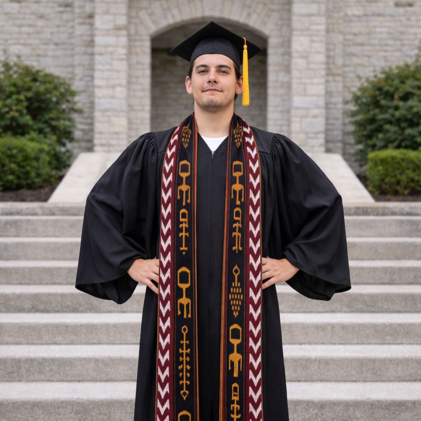 Guatemalan Woven Stole Ember