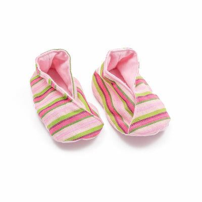 Fair Trade Handwoven Baby Booties Pink