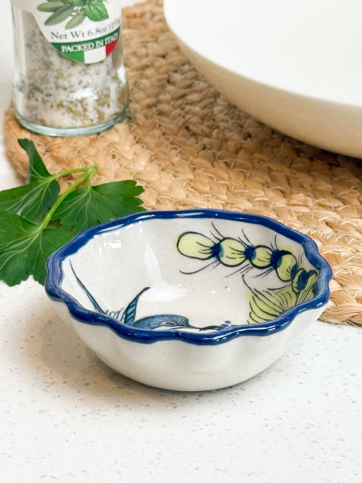 Hummingbird Ceramic Salt and Spices Pinch Bowl