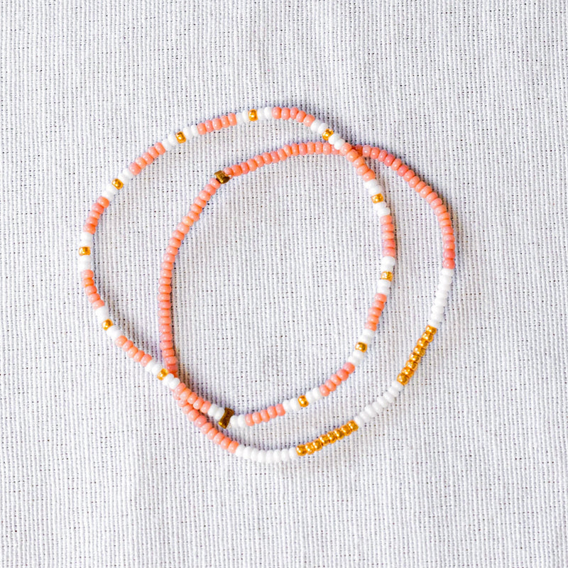 Simple Seed Bead Bracelets - Set of 2