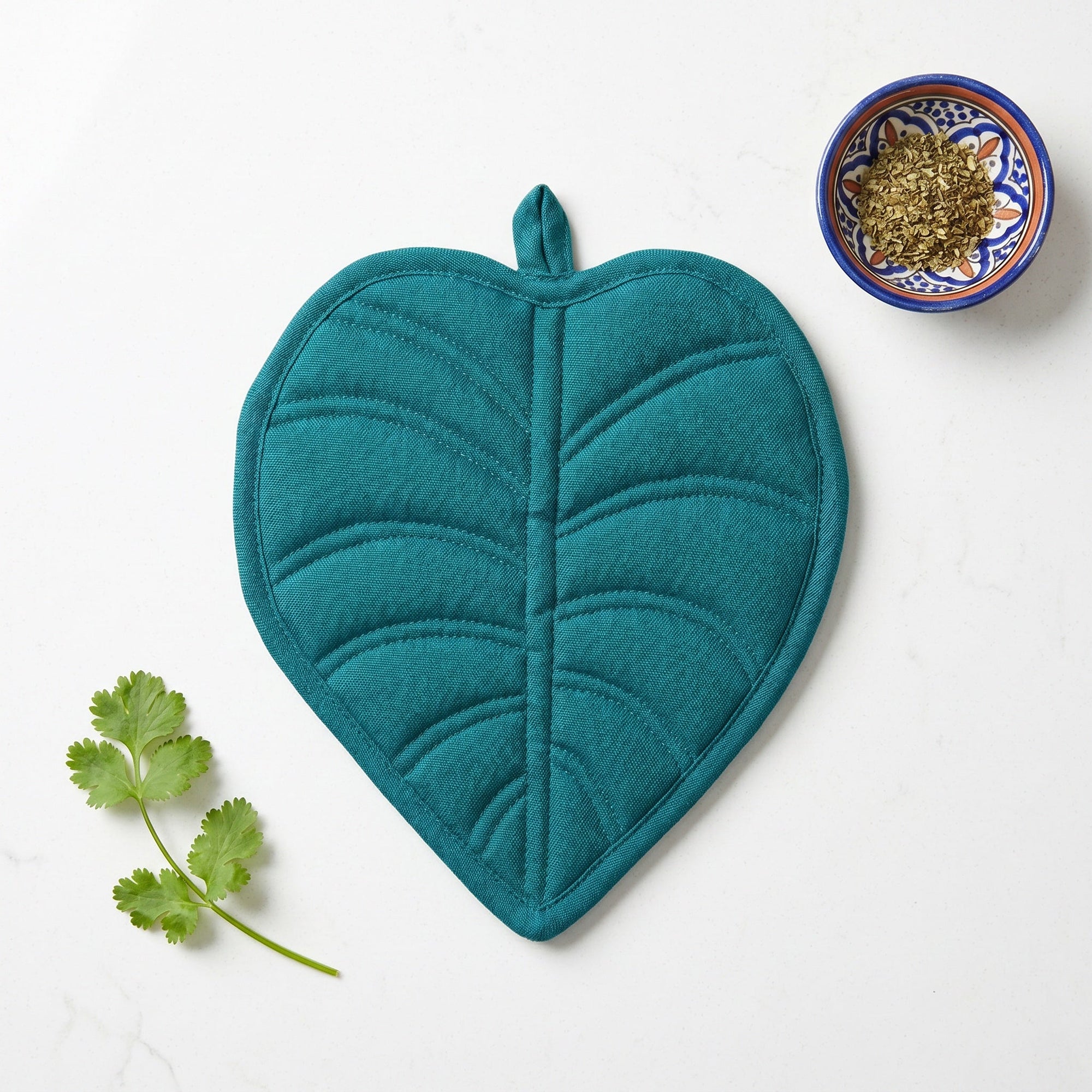 Jade Garden Leaf Potholder - Frida-Inspired Kitchen Decor