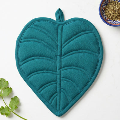 Jade Garden Leaf Potholder - Frida-Inspired Kitchen Decor