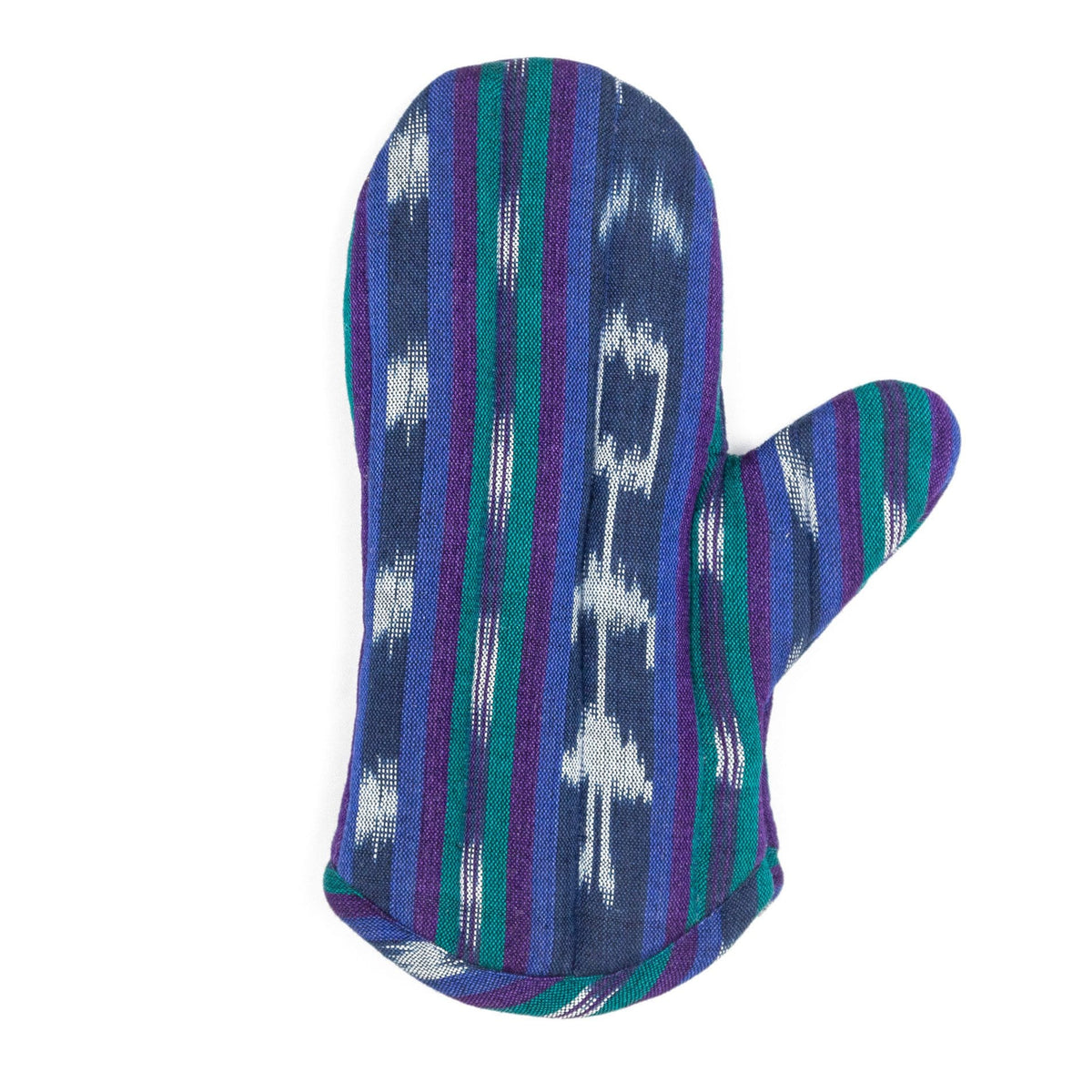 Fair Trade Handmade Oven Mitt Blue