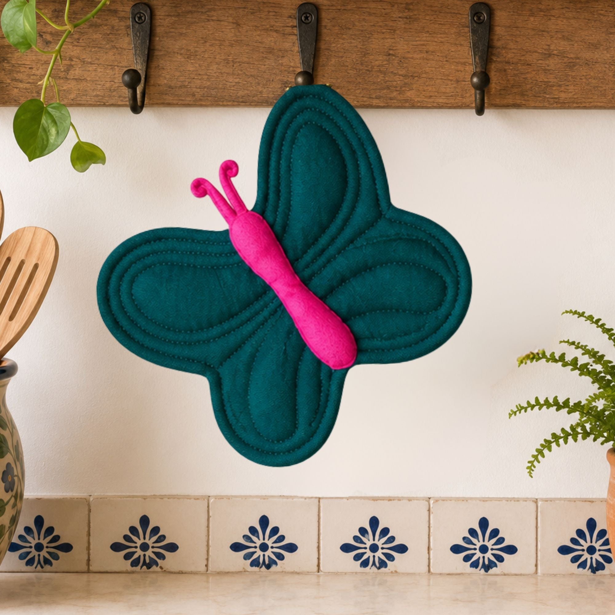 Petal Butterfly Potholder - Frida-Inspried Kitchen Decor