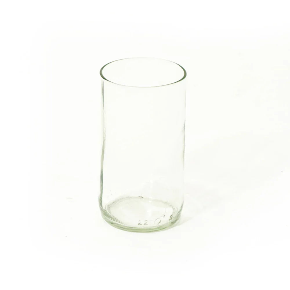 Reclaimed Clear Glass Tall Tumblers – Set of 4 clear