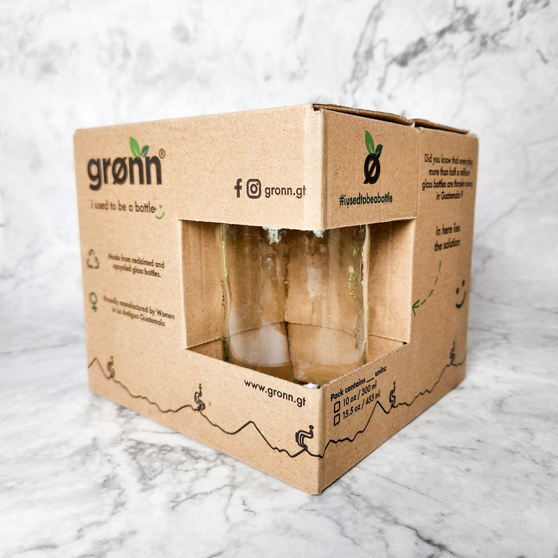 Reclaimed Clear Glass Tall Tumblers – Set of 4 example