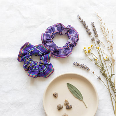Hair Scrunchie - Guatemalan Woven Fabric